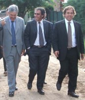 De Vido, Guzmán y Pérez, en recorrida por Garín.