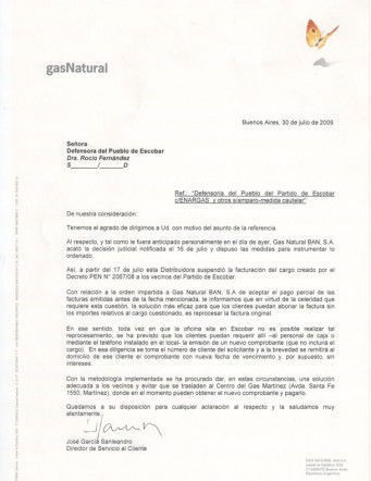 comunicado-gas Copia del comunicado difundido por Gas Natural Ban.