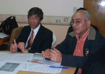 Los concejales Luis Carranza y Daniel Tossio.