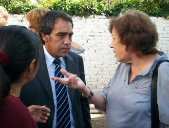 ruta María Ester Buffa dialogando con el Intendente.