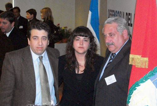 Fernández, junto al ex Jefe de Gabinete, Walter Blanco, en el plenario de ADPRA.