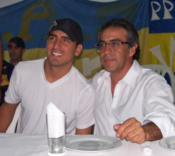 Lucas Viatri y Sandro Guzmán compartieron la mesa.