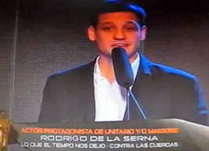 De la Serna ganó su tercer Martín Fierro (imagen: captura de TV)