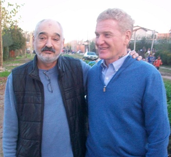 Achával con De Narváez, en Garín, el día que el Colorado lo ungió como su candidato.. 