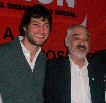 Leandro Costa y "Tito" Achával sonríen tras la presentación pública de la lista.