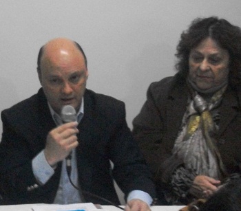 Juan Butori y Aída Holtz, en agosto, en la presentación de la lista.