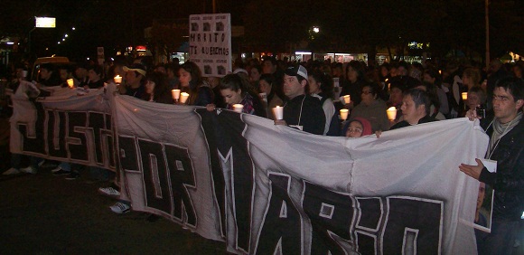 Cientos de vecinos participaron de esta segunda marcha por el crimen que conmocionó a Matheu.