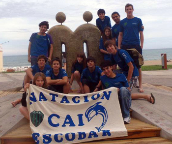 El grupo del CAIDE que viajó a Miramar para el Provincial.
