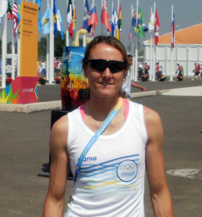 En remo, Déborah Lince Vaieretti compitió en single peso ligero.